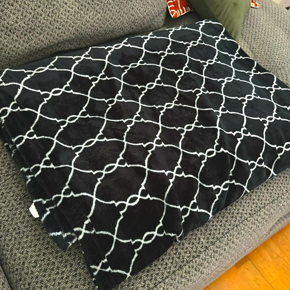 Sale! Black Patterned Throw Blanket